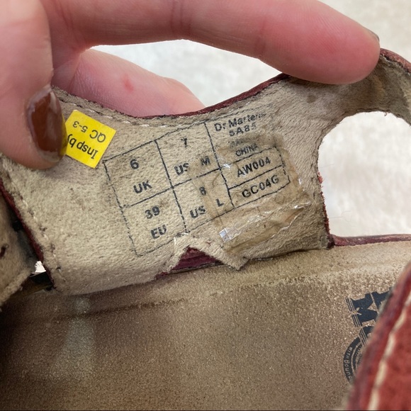 SOLD—Vintage Dr. Martens Wine Red Leather Sandals - Picture 10 of 10